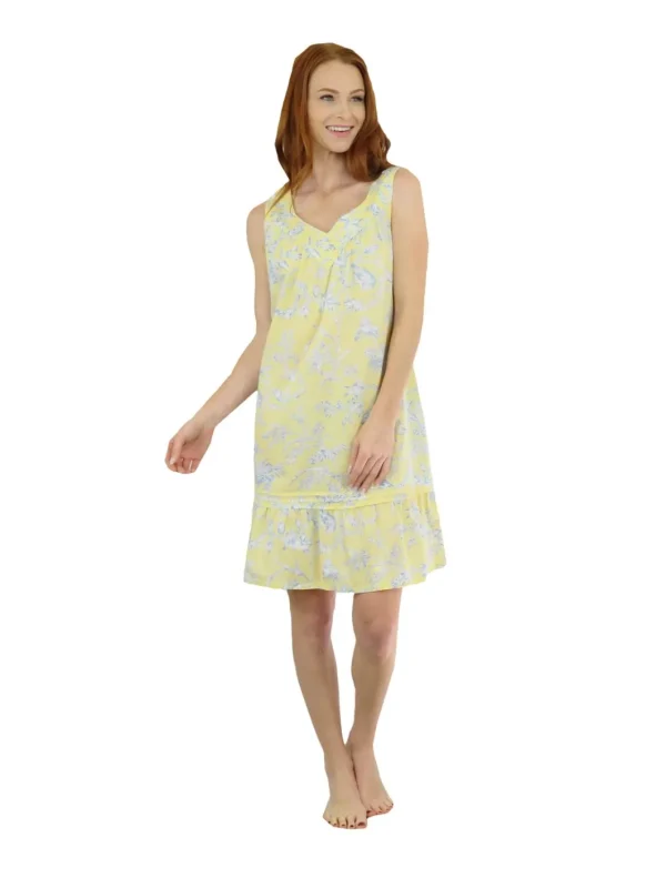 La Cera™ Sleeveless French Toile Cotton Chemise Best