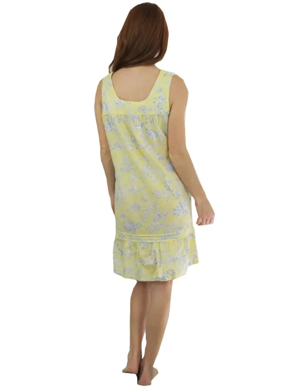 La Cera™ Sleeveless French Toile Cotton Chemise Best