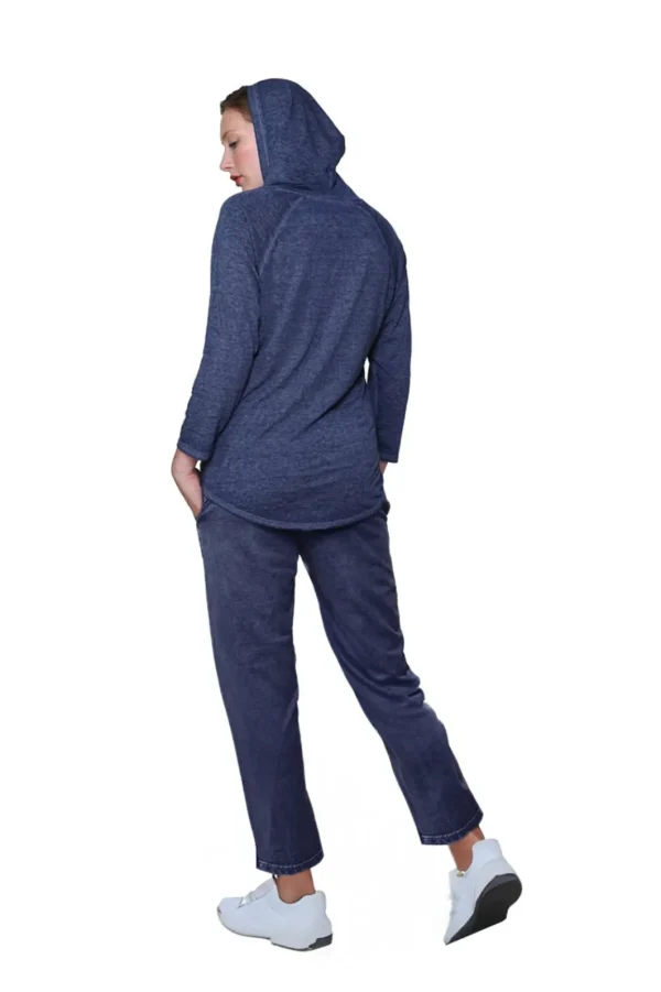 La Cera™ Soft & Supple 2-Piece Hooded Knit Sweatpants Set Clearance