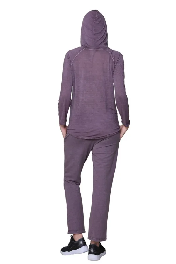 La Cera™ Soft & Supple 2-Piece Hooded Knit Sweatpants Set Clearance