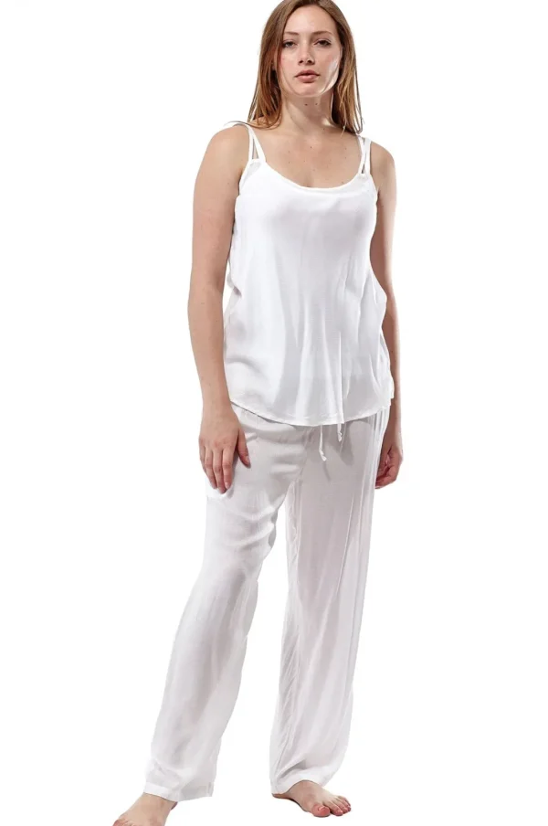 La Cera™ Solid Rayon Pjs Clearance