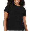 La Cera™ The Comfort Collection Cap Sleeve Plus Size Tee Best Sale