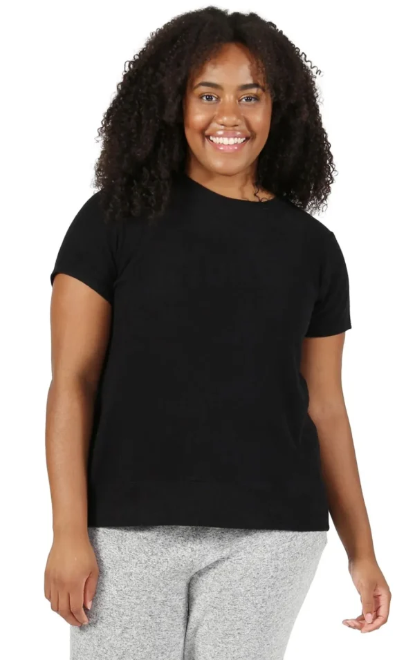 La Cera™ The Comfort Collection Cap Sleeve Plus Size Tee Best Sale