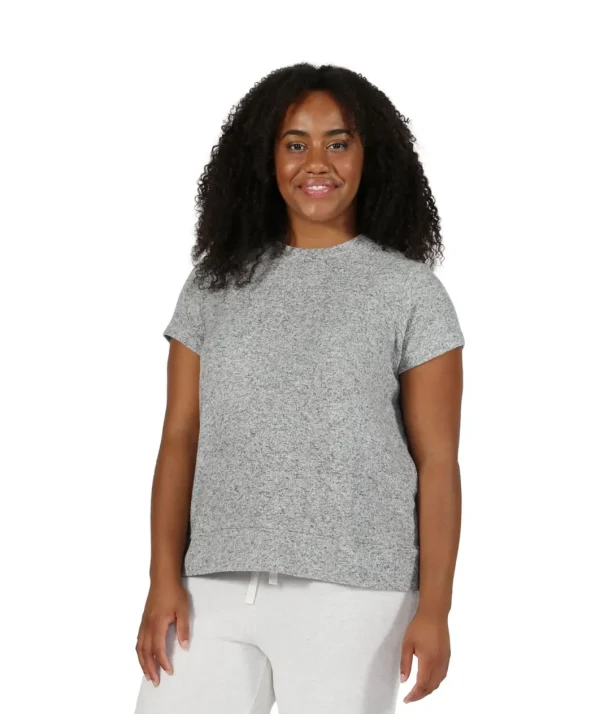 La Cera™ The Comfort Collection Cap Sleeve Plus Size Tee Best Sale