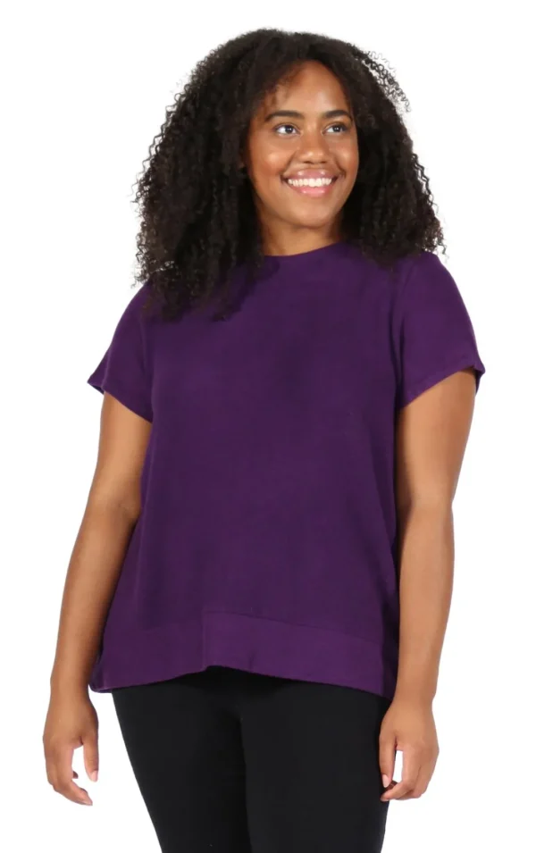 La Cera™ The Comfort Collection Cap Sleeve Plus Size Tee Best Sale