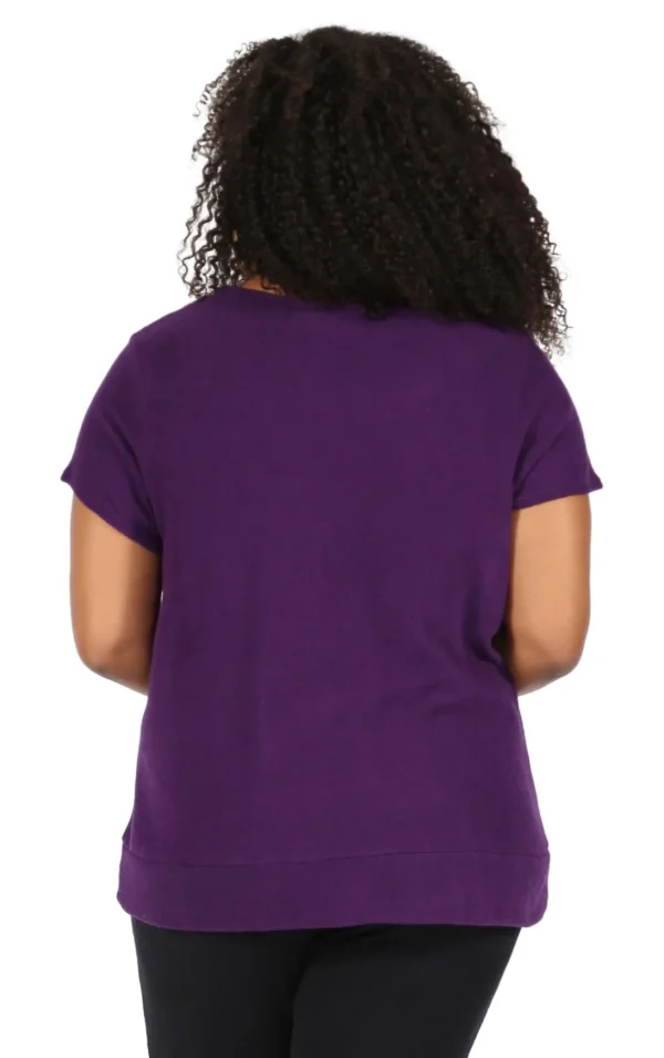 La Cera™ The Comfort Collection Cap Sleeve Plus Size Tee Best Sale