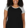 La Cera™ The Comfort Collection Plus Size Duo Tone Tee Hot