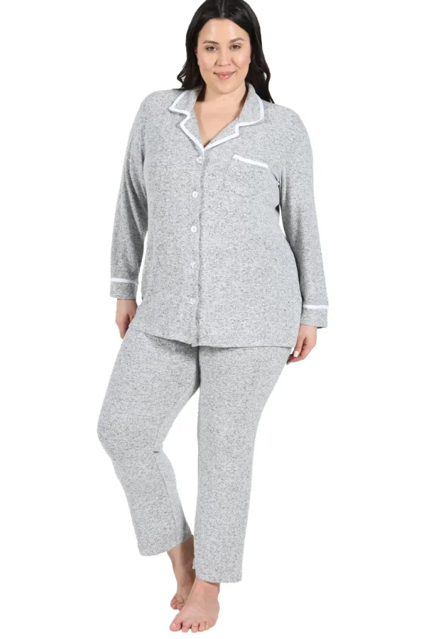 La Cera™ The Comfort Collection Plus Size Tailored Pj Set Best