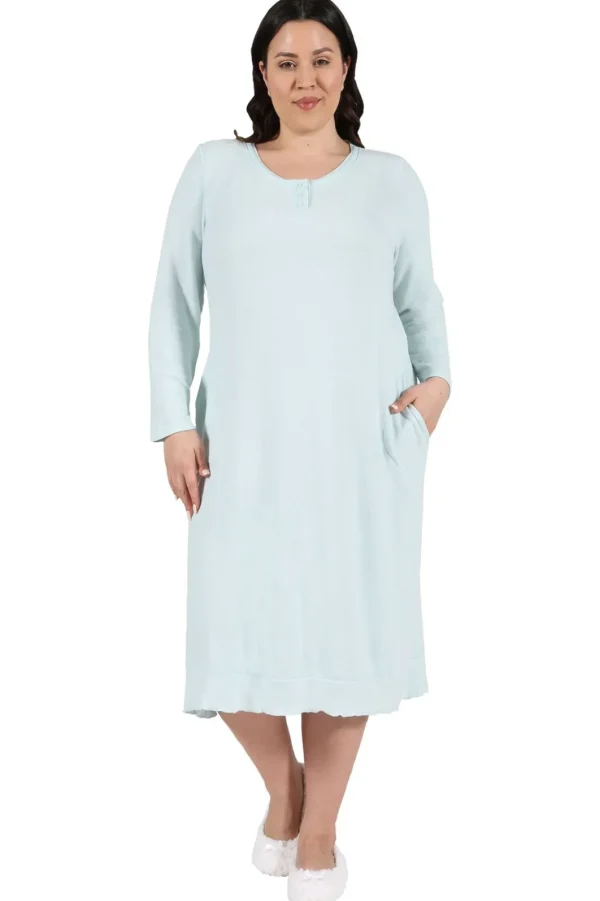 La Cera™ The Comfort Collection Plus Size Snap Gown Best Sale