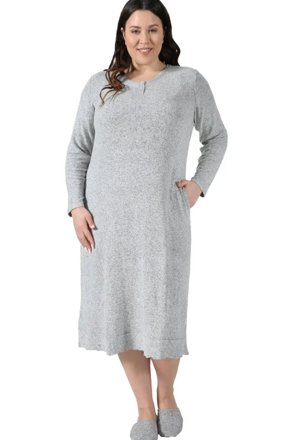 La Cera™ The Comfort Collection Plus Size Snap Gown Best Sale