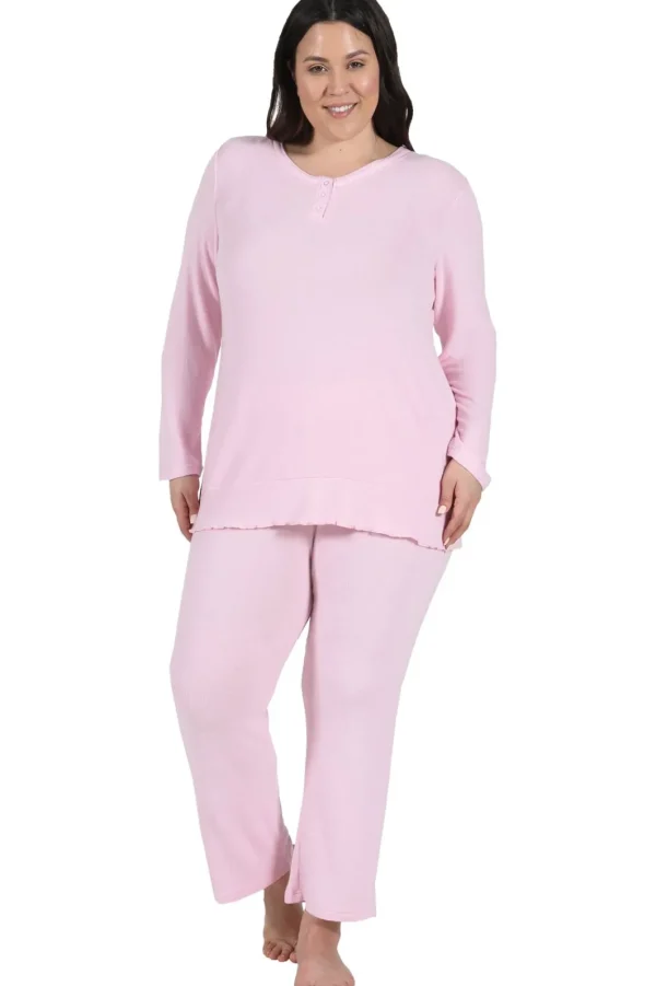 La Cera™ The Comfort Collection Plus Size Snap Pj Set Online