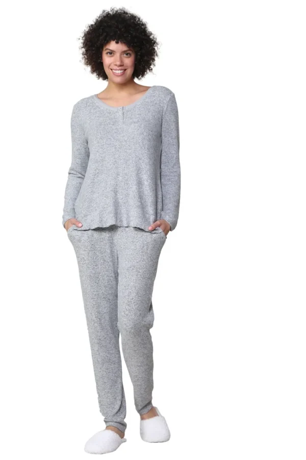 La Cera™ The Comfort Collection Snap Pj Set Outlet