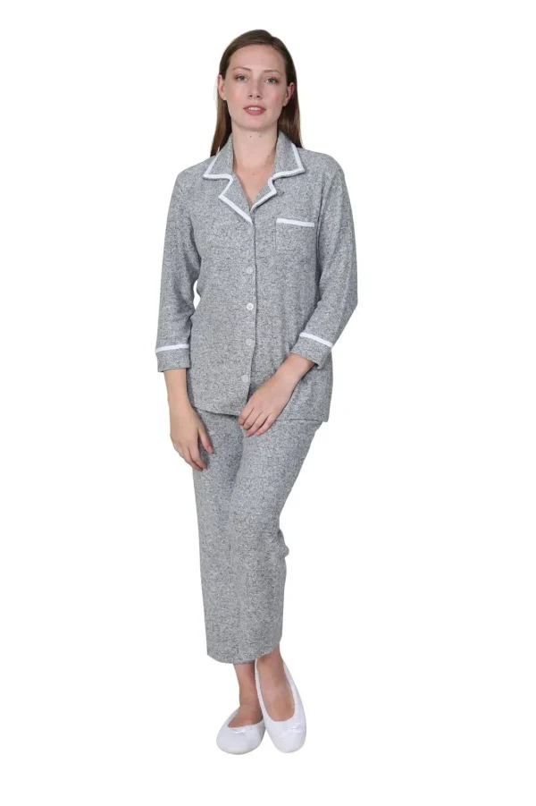 La Cera™ The Comfort Collection Tailored Pj Set Cheap