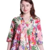 La Cera™ Tropical Garden Release Print Tunic Multi Flash Sale