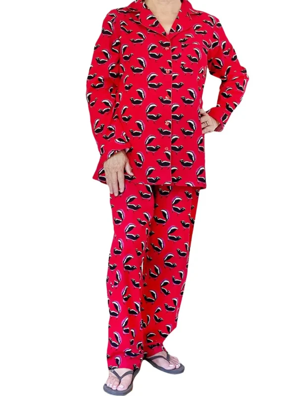 La Cera™ Whimsical Skunk Flannel Pajamas Set Flash Sale