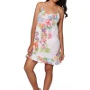 La Cera™ White Tropical Cotton Chemise Sale